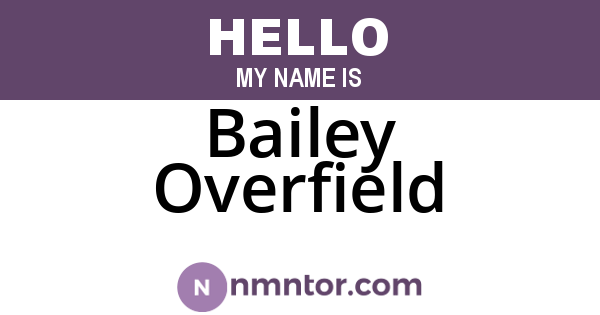 Bailey Overfield