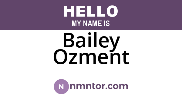 Bailey Ozment