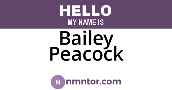 Bailey Peacock