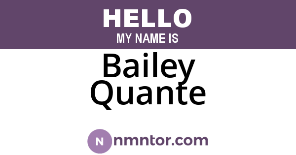 Bailey Quante