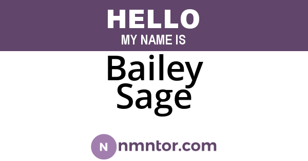Bailey Sage