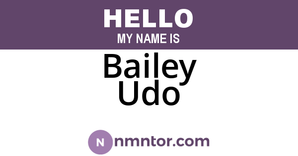 Bailey Udo