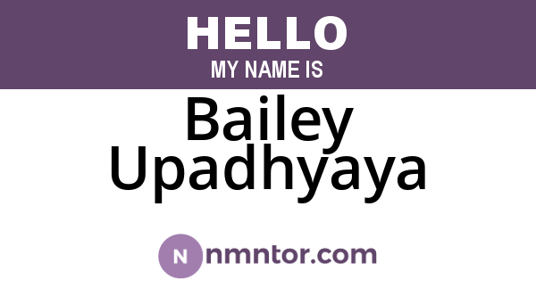 Bailey Upadhyaya