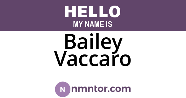 Bailey Vaccaro