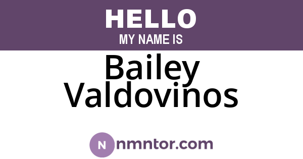 Bailey Valdovinos