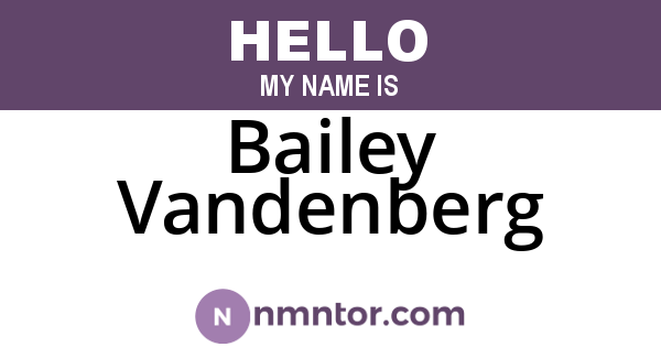 Bailey Vandenberg
