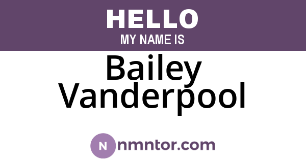 Bailey Vanderpool