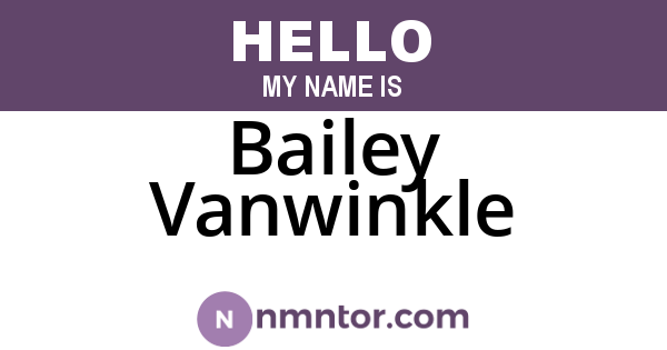 Bailey Vanwinkle