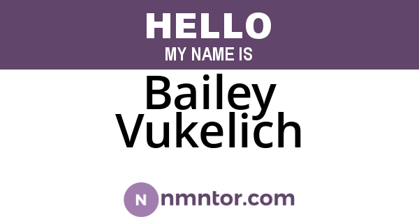 Bailey Vukelich