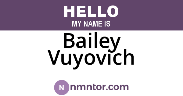 Bailey Vuyovich