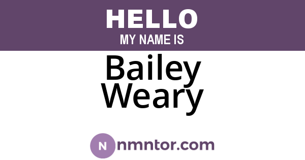 Bailey Weary