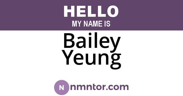 Bailey Yeung