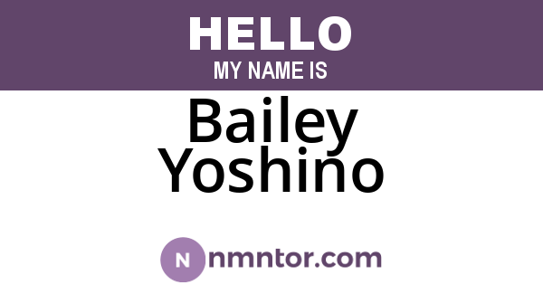 Bailey Yoshino