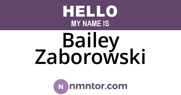 Bailey Zaborowski