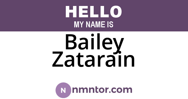 Bailey Zatarain