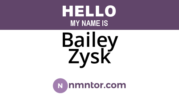 Bailey Zysk