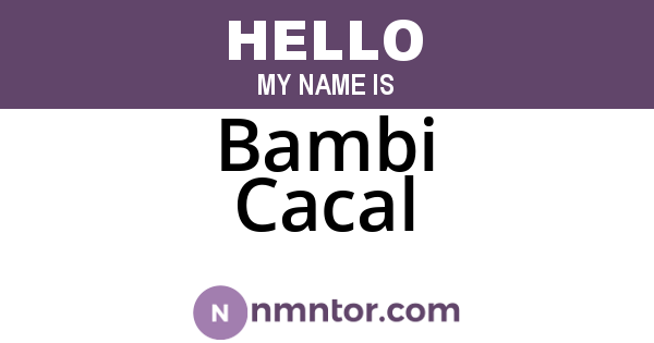 Bambi Cacal