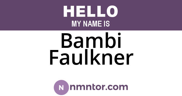 Bambi Faulkner