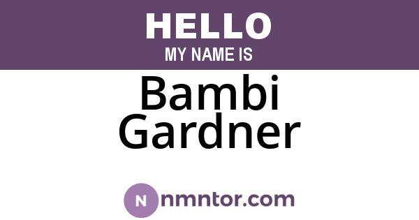 Bambi Gardner
