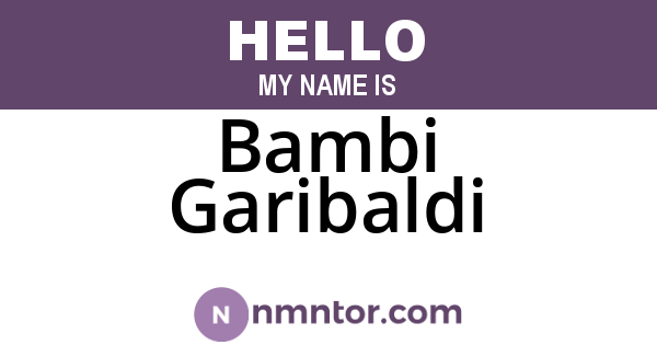 Bambi Garibaldi