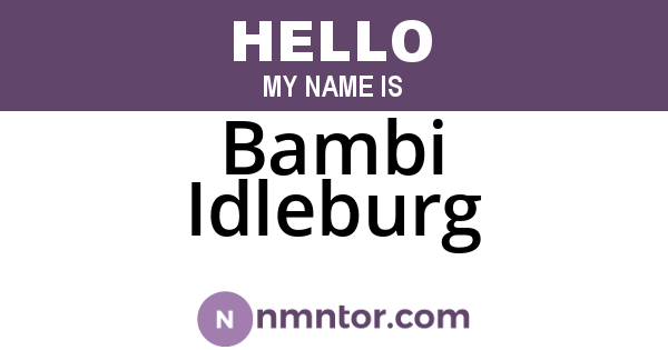 Bambi Idleburg