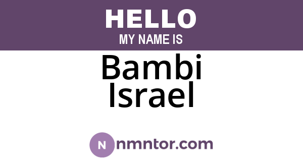 Bambi Israel