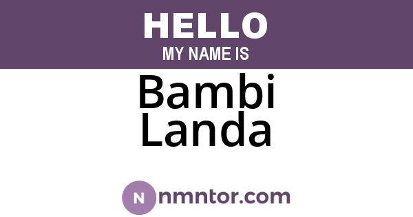 Bambi Landa