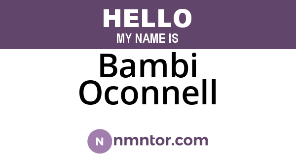 Bambi Oconnell
