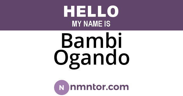 Bambi Ogando