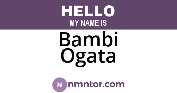 Bambi Ogata