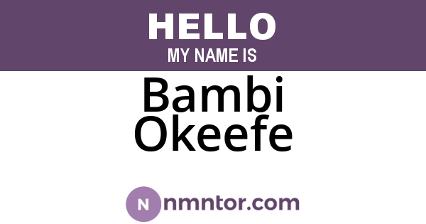 Bambi Okeefe