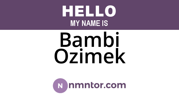 Bambi Ozimek