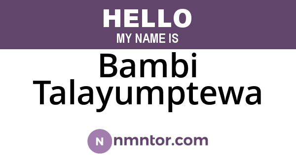 Bambi Talayumptewa