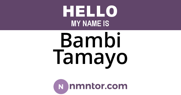 Bambi Tamayo