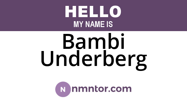 Bambi Underberg
