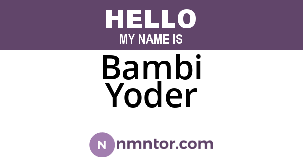 Bambi Yoder