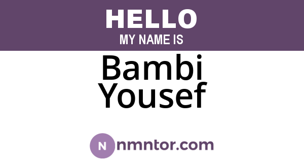 Bambi Yousef