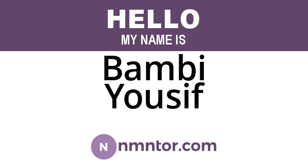 Bambi Yousif