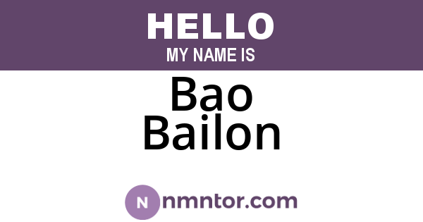 Bao Bailon