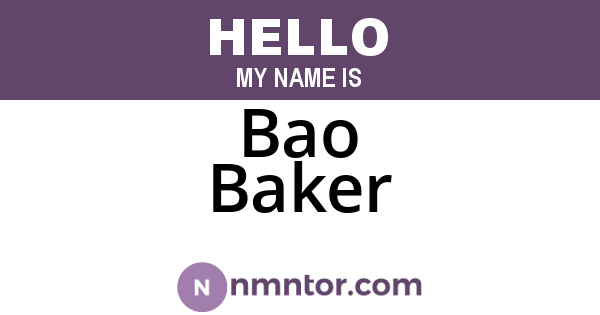 Bao Baker
