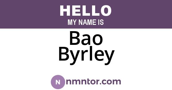 Bao Byrley