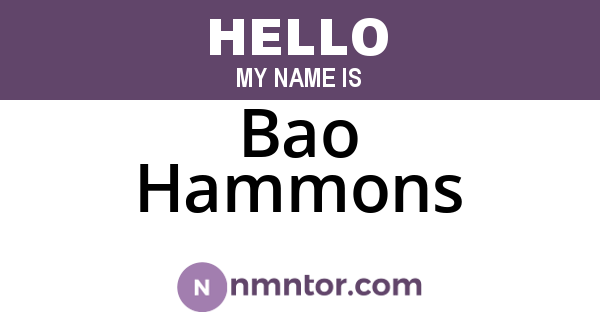 Bao Hammons
