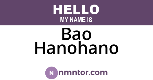 Bao Hanohano