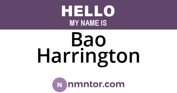 Bao Harrington