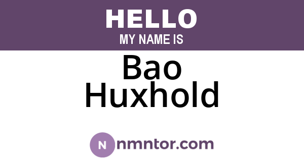 Bao Huxhold