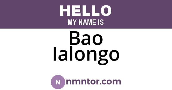 Bao Ialongo