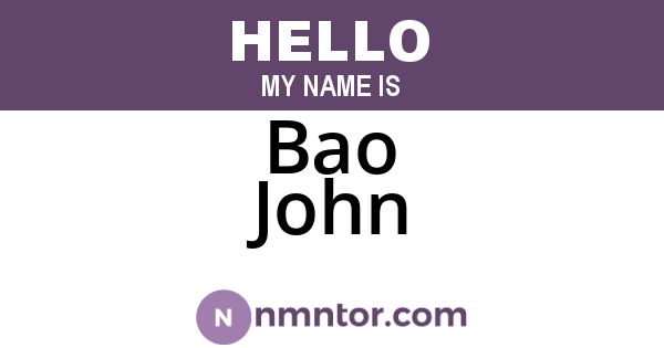 Bao John