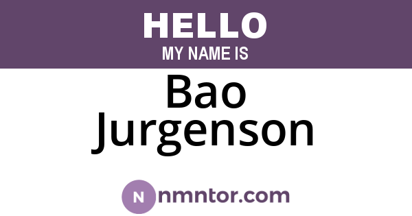 Bao Jurgenson