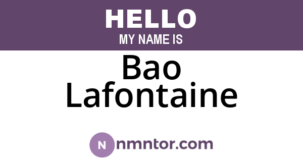 Bao Lafontaine