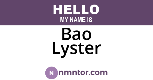Bao Lyster